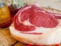 Beef, fore-rib rib-roast, microwaved, lean and fat