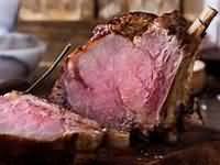 Beef, fore-rib rib-roast, microwaved, lean