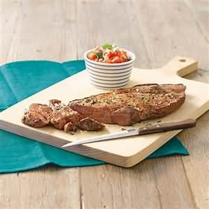 Beef, rump steak, barbecued, lean
