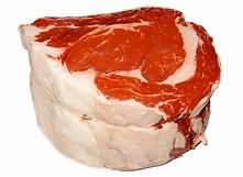 Beef, rump steak, from steakhouse, lean and fat