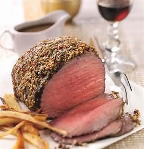 Beef, topside, roasted medium-rare, lean