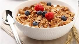 Breakfast cereal, bran type cereal, fortified