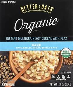 Breakfast cereal, instant hot oat, plain, raw, fortified