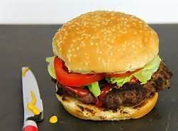 Burger, beef, grilled, homemade
