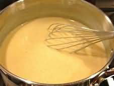 Cheese sauce, made with whole milk, homemade