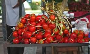 Cherries, flesh and skin, raw, weighed with stones