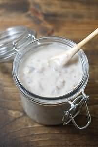 Chicken soup, cream of, canned, condensed, as served