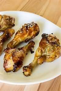 Chicken, drumsticks, roasted, meat and skin