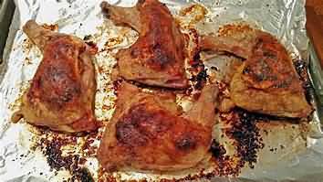 Chicken, leg quarter, casseroled, meat and skin