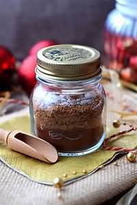 Cocoa powder, made up with whole milk