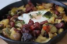Corned beef hash, homemade