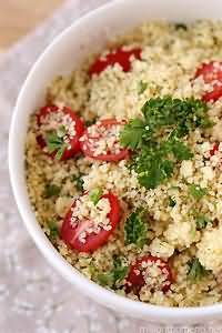 Couscous, plain, raw