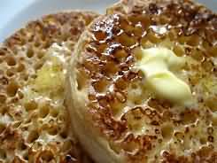 Crumpets, toasted