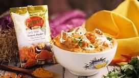 Curry, chicken tandoori, retail, reheated