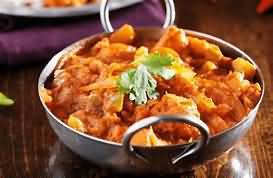 Curry, chicken vindaloo, reduced fat, homemade