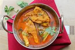 Curry, fish and vegetable, Bangladeshi, homemade