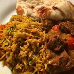 Curry, lamb biryani, homemade