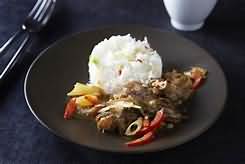 Duck with pineapple, homemade
