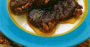 Figs, dried, stewed with sugar