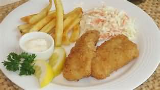 Fish fingers, cod, fried in rapeseed oil