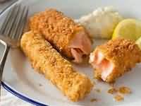 Fish fingers, salmon, grilled baked