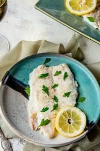 Flounder, flesh only, steamed