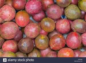 Grenadillas, flesh and seeds