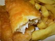 Haddock, in batter, fried in sunflower oil