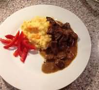 Heart, pig, stewed