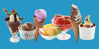Ice cream desserts, frozen
