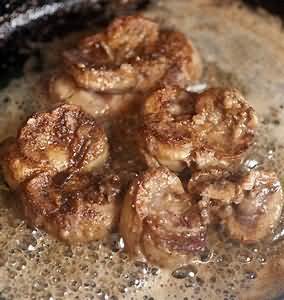 Kidney, lamb, fried in corn oil