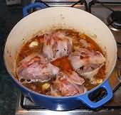Lamb's heart casserole, homemade