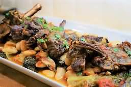 Lamb, best end neck cutlets, barbecued, lean