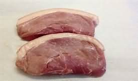 Lamb, chump chops, fried, lean
