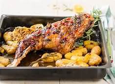 Lamb, leg, whole, roasted well done, lean and fat