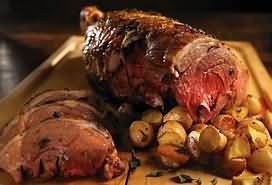 Lamb, leg, whole, roasted, lean only