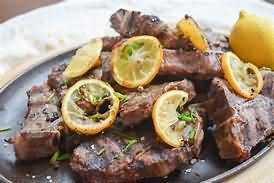Lamb, loin chops, grilled, lean