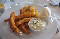 Lemon sole, goujons, baked
