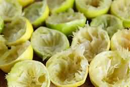 Limes, flesh only, weighed with peel and pips
