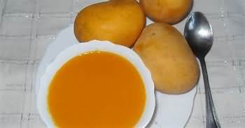 Mangoes, ripe, flesh only, raw, weighed with skin and stone