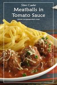 Meatballs, pork and beef, in tomato sauce, homemade