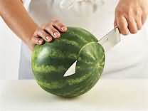 Melon, Galia, flesh only, weighed with skin