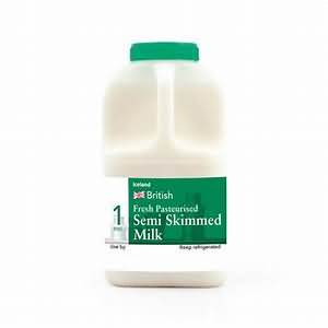 Milk, semi-skimmed, pasteurised, average