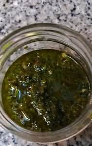 Mint sauce, homemade