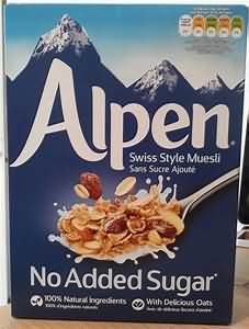Muesli, Swiss style, no added sugar or salt, unfortified