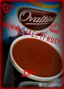 Ovaltine powder, made up with skimmed milk
