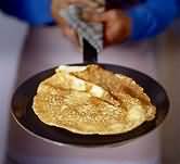 Pancakes, savoury, made with semi-skimmed milk, homemade