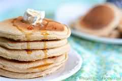 Pancakes, savoury, wholemeal, made with whole milk, homemade