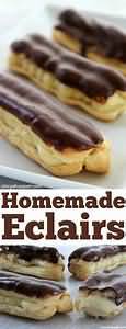 Pastries, chocolate eclairs, fresh, homemade