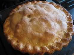 Pie, apple, pastry, double crust, retail